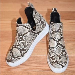 Yoki high top wedge heel bootie